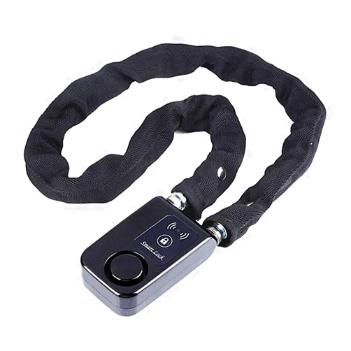 Solebe Bluetooth Smart Chain Lock Bike/Motorcycle/Gate/Door Keyless Lock with Anti Theft Alarm 110dB Phone APP Control(Black 31.5 Inch)
