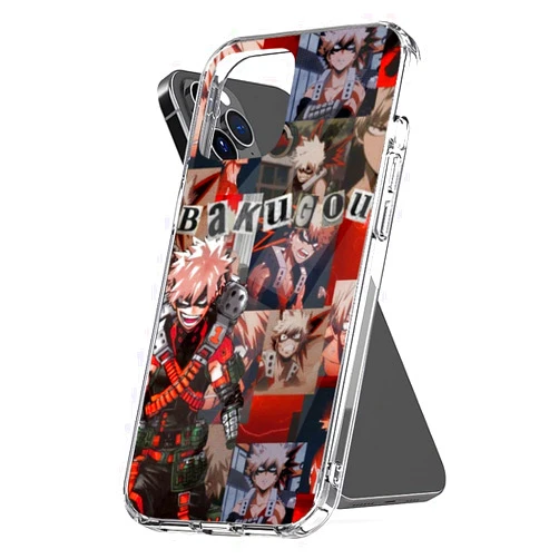 Generic Phone Case Katsuki Aesthetic Bakugo Shockproof Cover Funny Compatible with iPhone 15 14 13 12 11 X Xs Xr 8 7 6 6s Plus Mini Pro Max Transparent