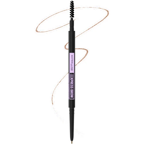 Maybelline Express Brow Ultra Slim Eyebrow Makeup, Brow Pencil with Precision Tip and Spoolie for Defined Eyebrows, Blonde, 1 Count