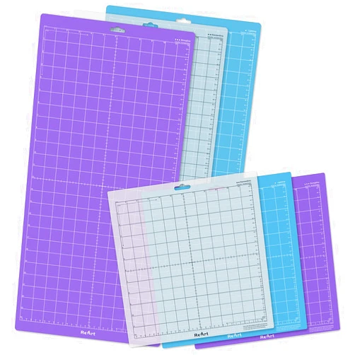 ReArt Cutting Mat Variety 6 Packs for Silhouette Cameo 4/3/2/1 - Strong Grip, Standard Grip, Light Grip, 12in x 12in x 3 Packs, 12in x 24in x 3 Packs.