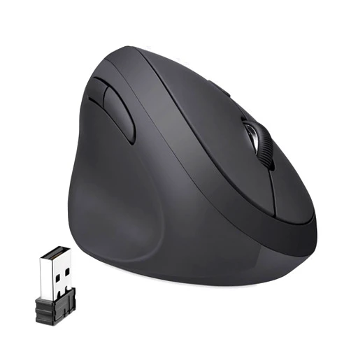 Perixx Perimice-719L, Left Handed Wireless Vertical Mouse, Portable Size for Laptops Computer, 3 Level DPI
