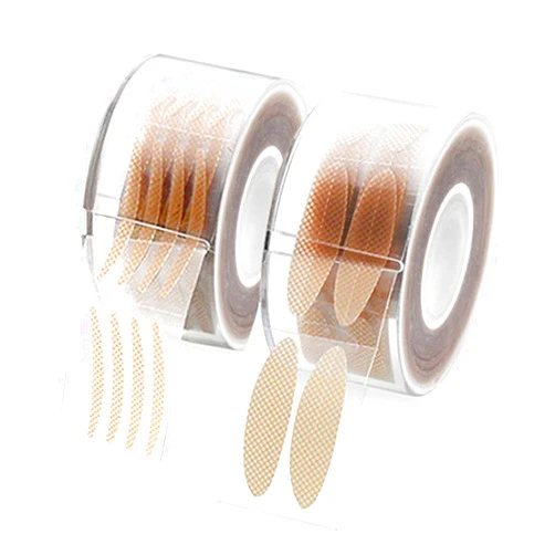 Pormasbenzer 2Rolls/600Pairs Invisible Lace One-sided Sticky Double Eyelid Tapes Stickers Eyelid Strips, Instant lift Eyelids Without Surgery, Perfect for Saggy Hooded Droopy Uneven Mono-eyelids