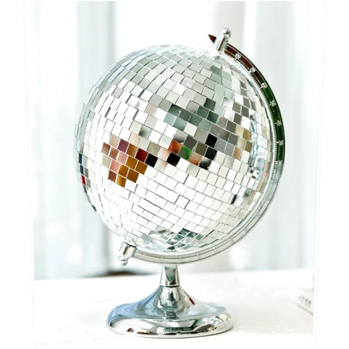 Wittolins Stainless Steel Disco Ball Style Globe - 12 Inch Mirror Ball for Parties, Events, and DJ Booths
