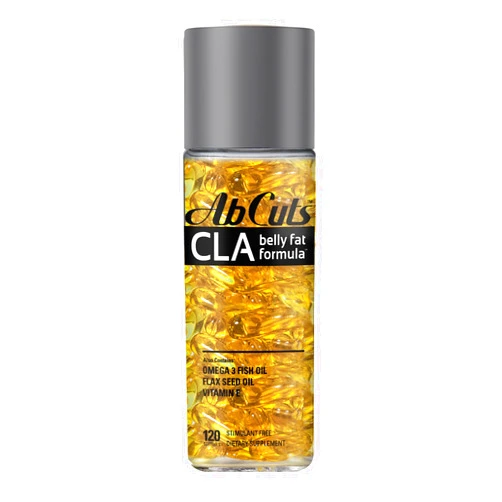 AbCuts CLA Belly Fat Formula - 120 Easy-to-Swallow Softgels - Omega 3 Fish Oil, Flaxseed Oil and Vitamin E - Helps Increase Antioxidant Supply and Healthy Body Composition