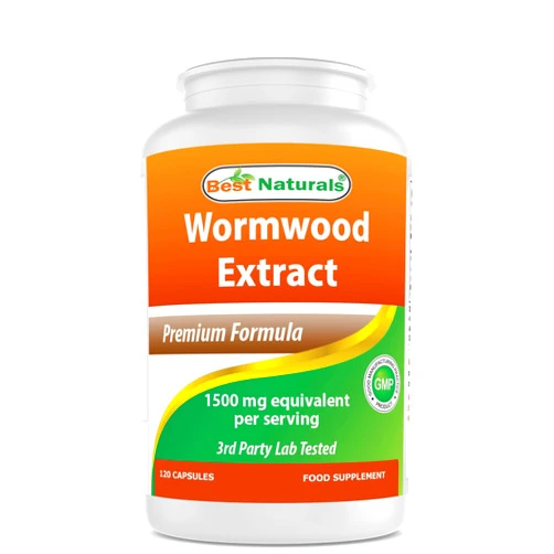 Best Naturals Wormwood Extract 1500 mg Equaivalent Per Serving-120 Capsules. Gluten Free, Non-GMO