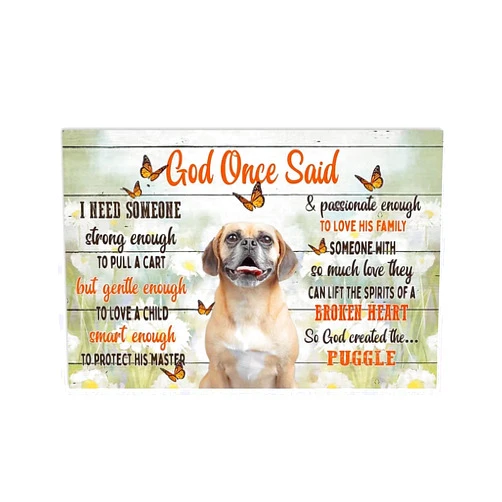 Qionghaimianyangshagnmaoyouxiangongsi Puggle Dog Metal Tin Sign Bathroom Wall Art Vintage Coffee Bar Sign Office Home Aluminum Metal Retro Wall Decor 8X12 Inch