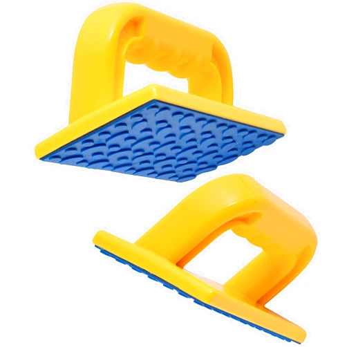 Fulton Gator Grip Safety Push Block 2 Pack with Blue Rubber Podular Pattern for Superior Gripping Power Ideal for Use On Router Tables, Jointers, Shapers and Band Saws