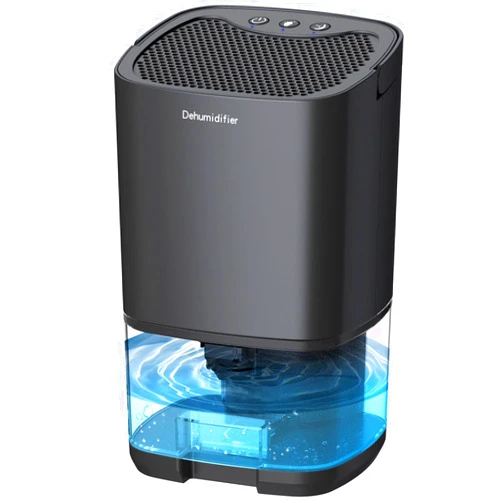 MADETEC Dehumidifiers for Bedroom 35oz Small Dehumidifier for Home 2500 Cubic Feet(350sq ft) with 7 LED Lights, Ultra Quiet & Auto Shut off Dehumidifier for Bathroom Basement Closet Garage RV, Black