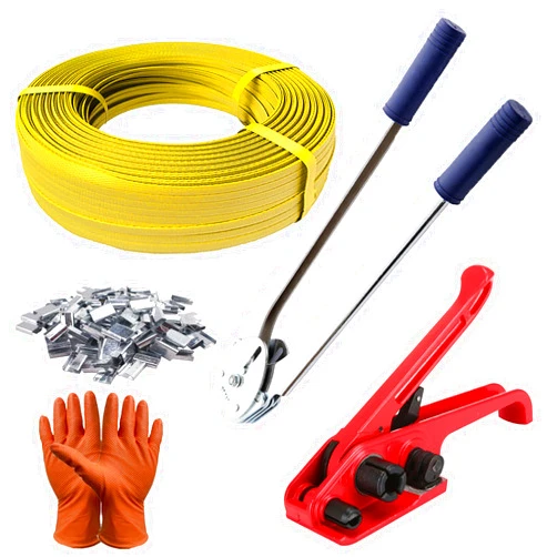 NewAnRan Packaging Banding Strapping Kit Tensioner Tool Sealer, Pallet Strapping Kit, 1/2