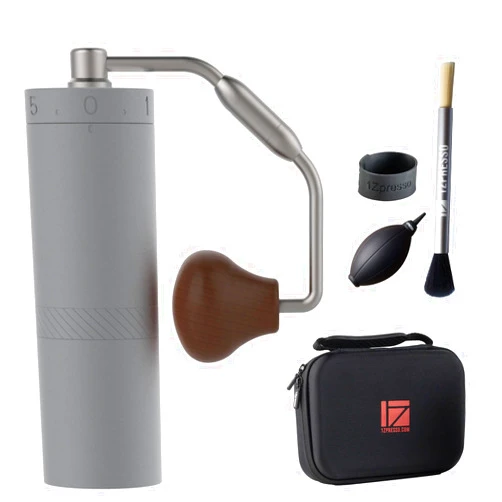 1Zpresso X-Ultra Manual Coffee Grinder-Space Gray, Well-built Sturdy Metal Body, Assembly Stainless Steel Burr, Numerical External Setting, Magnet Catch Cup, Faster Grind Efficiency Portable Mill
