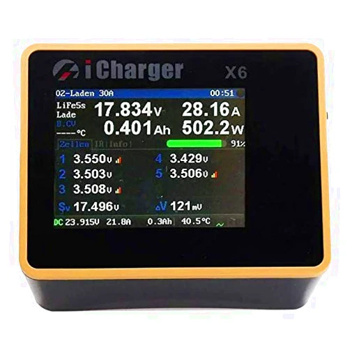 ICharger BuddyRC iCharger X6 800W 30A DC LCD Screen Smart Battery Balance Charger Discharger