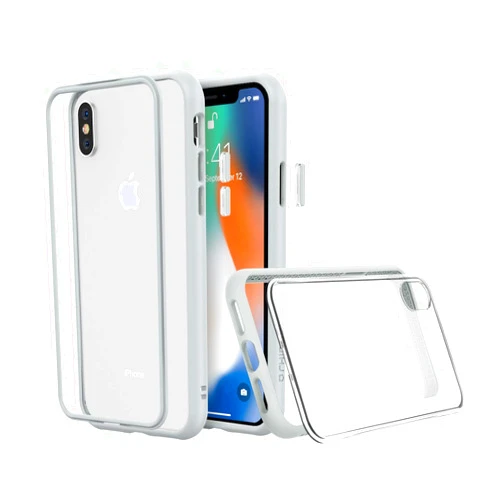 RhinoShield Modular Case Compatible with [iPhone Xs Max] | Mod NX - Customizable Shock Absorbent Heavy Duty Protective Cover 3.5M / 11ft Drop Protection - Platinum Gray