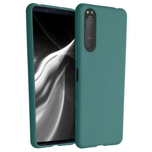 kwmobile Case Compatible with Sony Xperia 5 II Case - Soft Slim Protective TPU Silicone Cover - Blue Green