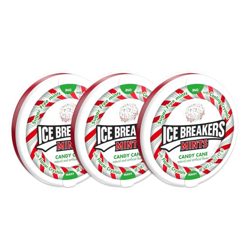 Snackivore Ice Breakers Sugar Free Candy Cane Mints by Snackivore, (3 count)