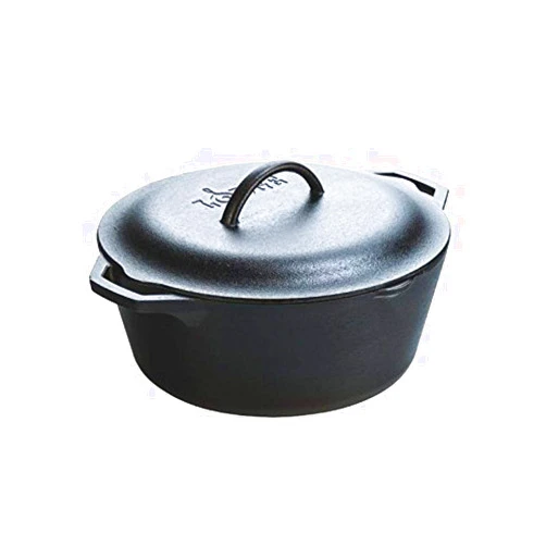 Lodge Cast Iron Serving Pot Dutch Oven with Dual Handles, Pre-Seasoned, 7-Quart,Black