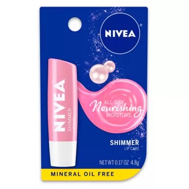 NIVEA Shimmer Lip Care - Pearly Shimmer for Chapped Lips, Moisturize All Day - .17 oz. Stick