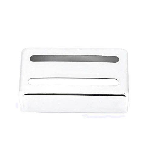 Dilwe Guitar Pickup Covers, Two Slot Metal Humbucker Covers for Electric Guitars (Silver)