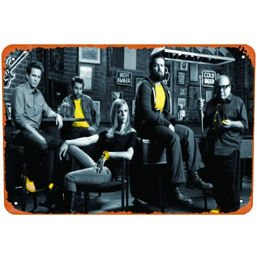 Muecddoa It's Always Sunny in Philadelphia 2018 Poster Tin metal sign retro wall decor for home Cafes Office Store Pubs Club Sign Gift 12 X 8 inch Plaque Tin Sign