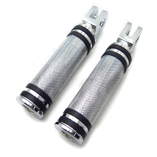 HASkulle （MT216-096+PA012） Replacement of Diamond Footpeg for 1999-2001 Triumph Legend (Front & Rear) Chrome