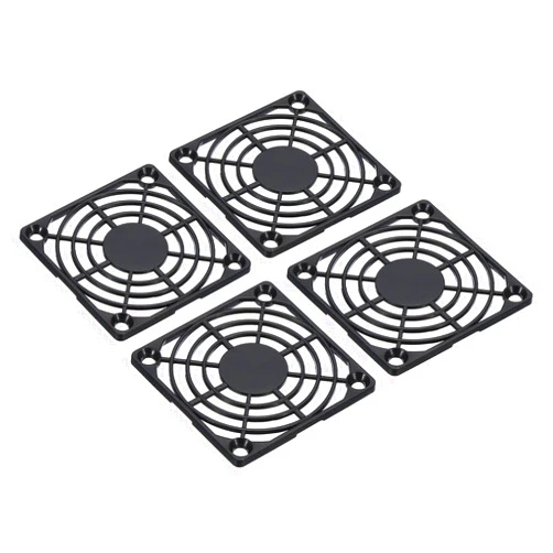 PATIKIL 60mm Fan Filter, 4 Pack ABS Plastic Ventilator Grill Protector Guard for 60X60mm Fan Protective Cover DIY, Black