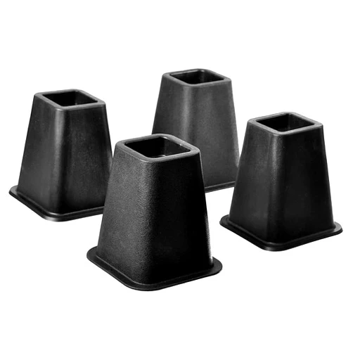 HOME IT Home-it 5 to 6-inch SUPER QUALITY Black bed risers, helps you storage under the bed 4-pack (Black)