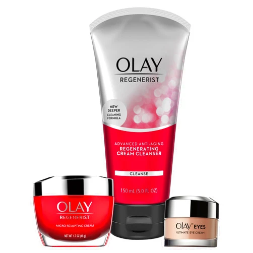 Olay Face Wash by Olay Anti-Aging Skincare Kit with Regenerist Cleanser, Moisturizer & Eye Cream