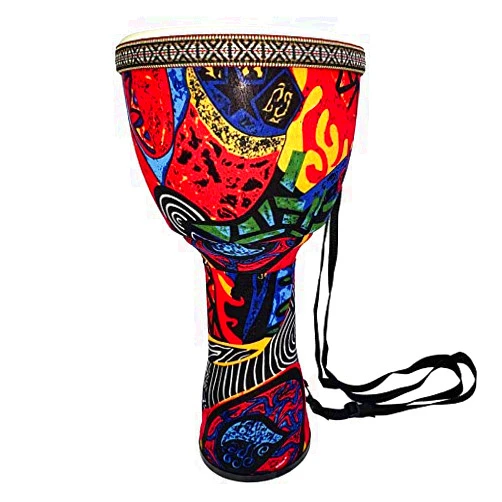 BND Drums Mini Djembe Drum Djembe jembe is a Rope-Tuned Covered Goblet Drum Played with Bare Hands Originally from West Africa (Blue, 6x14)