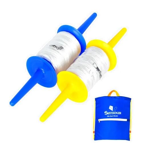 Simxkai Kite Spool, Kite Reel Winder,Grip Kite String Handle, 600 feet Twisted Kite Line for Each String Handle (2 Pack)