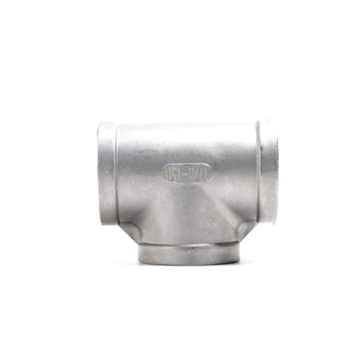 WZCUICAN SS304 Stainless Steel Female Threaded 3 Way Tee T Pipe Fitting 1/4