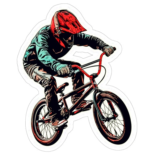 No Thorns Media BMX Sticker Souvenir Weatherproof Decal Vinyl Small Waterproof for Water Bottle Mug Passport Book Scrapbook Notebook Laptop Tumbler Skateboard Computer Phone Size 4