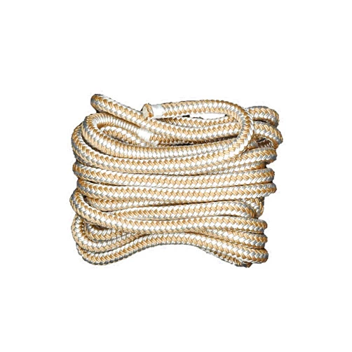 South Bend Rope Co South Bend Rope Marine Grade Double Braided Nylon Dock Line w/Eye Splice (White/Gold, 3/8-inch x 20 feet)