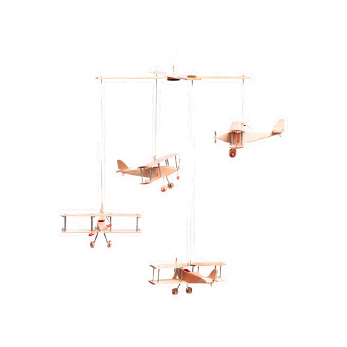 Cape fish cards & souvenirs Hanging Airplane Mobile Children Kid Room Nursery Fly Vintage Decor Natural Wood
