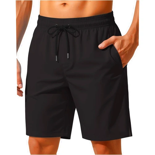 Yufawow 9 Inch Men Swim Trunks with Mesh Lining Quick Dry Breathable Pockets for Summer Beach Cruise Water Park Gym Running
