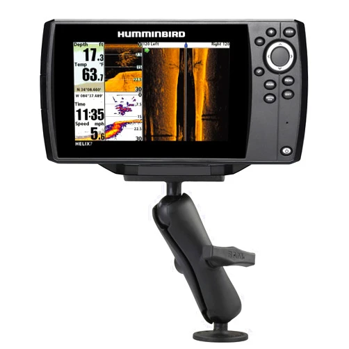 RAM MOUNTS Drill-Down Double GPS Ball Mount for Humminbird Helix 7 RAM-202-24-202U with Medium Arm