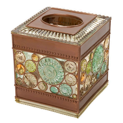 Zenna Home India Ink Boddington Tissue Box Cover, Bronze