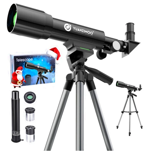 YUANZIMOO Telescope Kids Telescope 50mm Aperture 360mm AZ Astronomical Portable Telescope for Kids Adults Beginners with Tripod Black