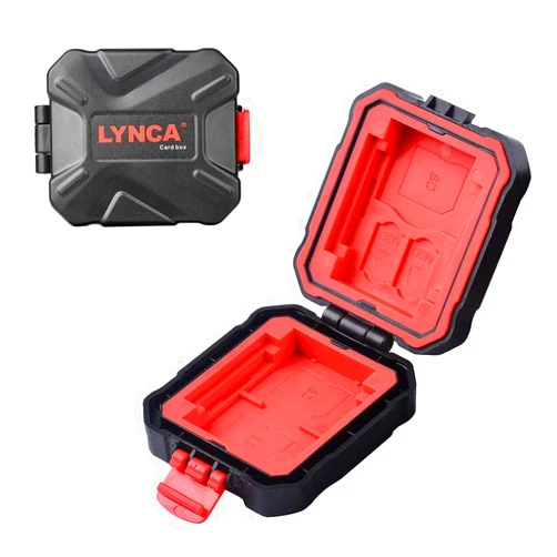LYNCA Memory Card Case Holder, Memory Card Hard Protector Case Professional Water-Resistant Anti-Shock Camera Card Storage Box for 3 SD Cards 2 TF/Micro SD Cards 2 CF Cards 2 XQD Cards