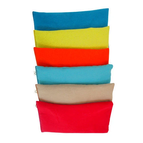Peacegoods Unscented Flax Seed Eye Pillow - Pack of (6) - Soft Cotton Flannel - Soothing Headache Stress Relief Meditation Yoga Massage Bulk Wholesale - Primary Colors