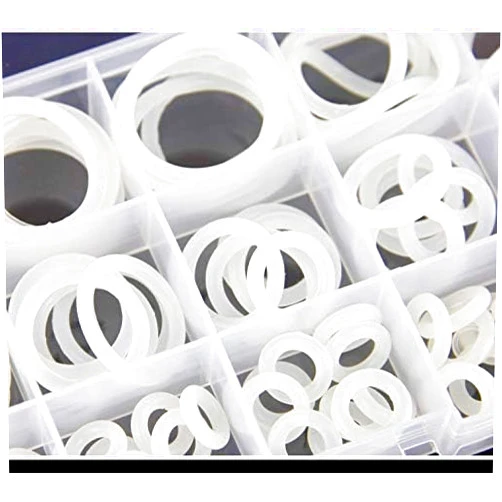 ULVEOL 225 PCS Clear Food Grade Silicone O-rings Rubber Set - Silicones Seal Kit - The Variety of Sizes - Clear Food Grade Silicone Sealing Gasket - Assortment Rubbers Different Sizes