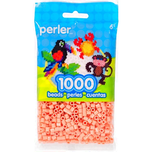Perler 80-15255 Bulk Fuse Beads for Craft Activities 1000pcs, Orange Cream, Small