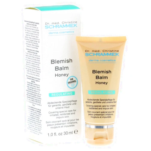 Schrammek Dr Blemish Balm Honey - Covering Special Care for Irritated, Reddened & Impure Skin - The Original since 1967 - BB Cream - Tinted Face Moisturizer - Facial Skin Care - Dr