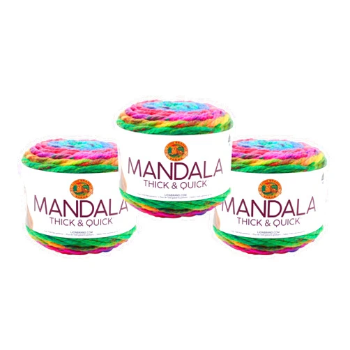 Lion Brand Yarn (3 Pack) Lion Brand Yarn Mandala Thick & Quick Bulky Yarn, Swirl