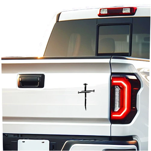 GRIT KULTURE GRITKULTURE Cross of Nails Christian Vinyl Decal Sticker for Cars, Trucks, Laptops, Jesus Christ, Religious, Window Decal Sticker (Black)