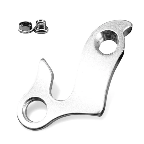 Jokormo 1 PC Derailleur Hanger, Aluminum Alloy Rear Derailleur Bracket, Bicycle Hanging Lug Derailleur, Universal for Most Mountain Bikes (Silver)