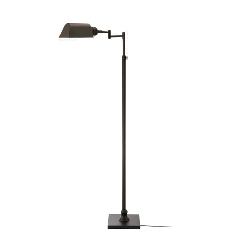 O'Bright O’Bright Arcadia - Pharmacy Floor Lamp, Full Range Dimming, Swing Arm Task Lamp, E26 Socket, Bulb Replaceable, Adjustable Height 47” to 55”, 360° Rotatable Shade, All-Metal Design, Black