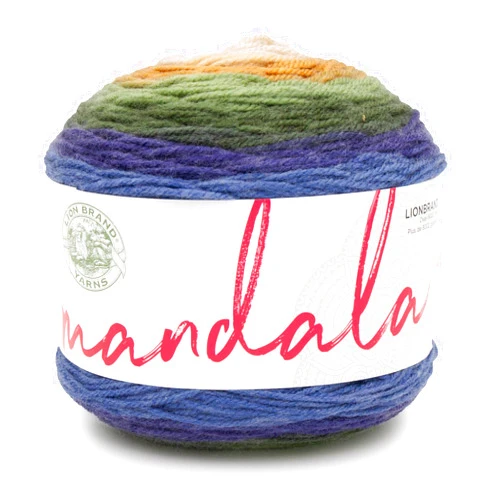 Lion Brand Yarn Mandala, Multicolor Yarn for Knitting, Crochet and Crafting, Loch Ness, 1 Pack