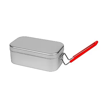 Trangia Mess Tin Reusable Sustainable Storage Container, Red Handle, Small
