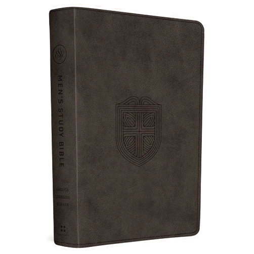 ESV Bibles,Ray Ortlund,Alistair Begg,R. Kent Hughes,Douglas Sean O'Donnell ESV Men's Study Bible (TruTone, Charcoal, Shield Design): Holy Bible, English Standard Version