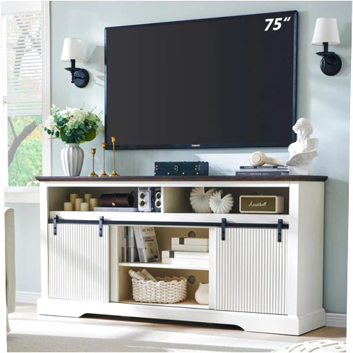 Aitjunz Fluted TV Stand for 75 Inch TVs, 32