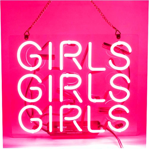 CAICAIDUO Girls Girls Girls Neon Signs Pink Neon Sign Neon Light Sign Light Up Signs Wall Decor Custom Neon Words for Wall Bedroom Girls Halloween Christmas Decor Neon